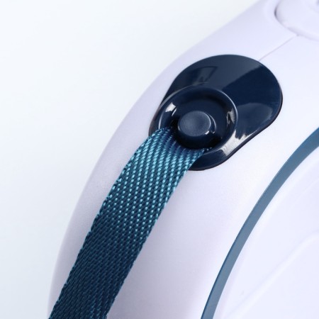 Roulette with a system of effective twisting a leash, 3 m, up to 15 kg, gray-blue-4