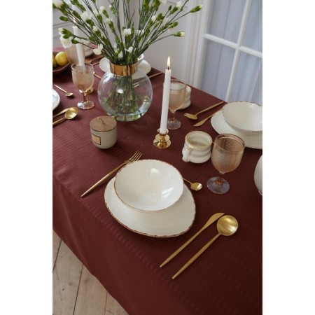 The tablecloth "Ethel" Shine 150*250 +/- 3cm, central chocolate, pl. 192 g/m2, hl with VGMO-5