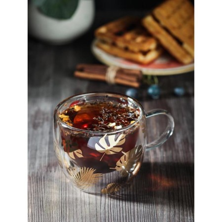 Glass mug with double walls Magistro "Duo. Tropics ", 160 ml, 12.5 × 9 × 7.5 cm-7