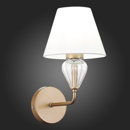 Wall lamp EVOLUCE. Sle107421-01. Dalida. 1x60 W, E14, 16x29.5 cm, golden color-2