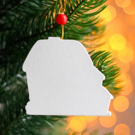 Suspension New Year's Wooden "House Gingerbread" 0.5 × 7 × 7 cm-1