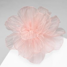 Tekstil “Flower” brooch voluminous, weightless, pink color