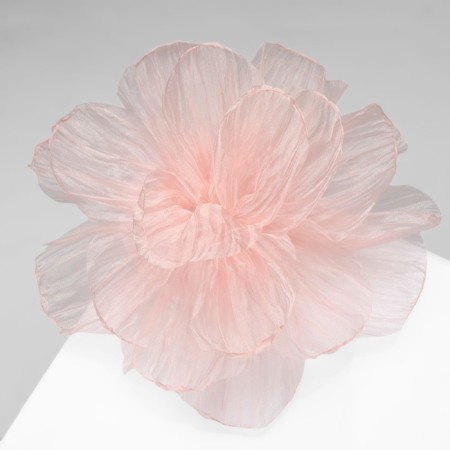 Tekstil “Flower” brooch voluminous, weightless, pink color