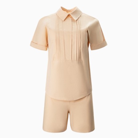 Women's costume (shirt, shorts) minku: enjoy is beige color, size 48-6