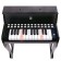 Musical toy "Piano" with a stool, black