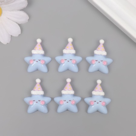 Decor for creativity plastic "Asterisk in the cap" set 6 Sh 2.7x2.5x0.8 cm-2