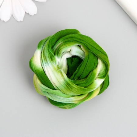 Kapron for flowers two-tone "white-green" 50 cm