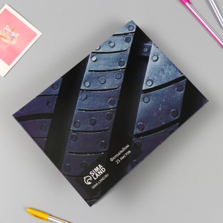 Photo album 25 sheets (corners+rings) "Tire" 19x27x3 cm-6