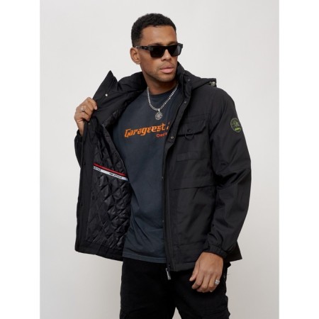 Sports male jacket, size 52, black color-7