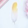 Feathers for decor, gold, partial color 13-15 cm 10 pcs