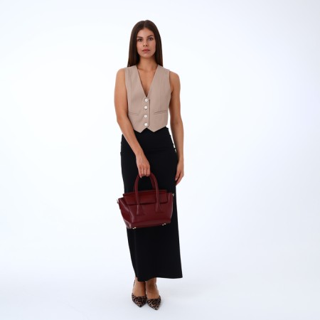 Women's bag with lightning, burgundy color-9