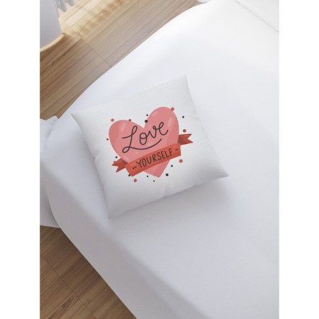Decorative pillowcase "Love itself", on a zipper, size 45x45 cm-1