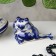 Souvenir toad, gzhel, 5.5 x 8 cm