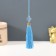 Textile suspension, plastic "Knot of happiness and infinity" Blue 0.7x1x9.5 cm