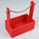 Wooden Kashpo 25.5 × 15 × 30 cm "AROMA", handle rope, red