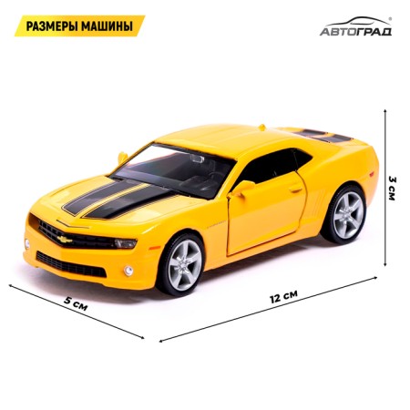 Metal Camaro Camaro, 1:32, doors, inertia, yellow color open-1