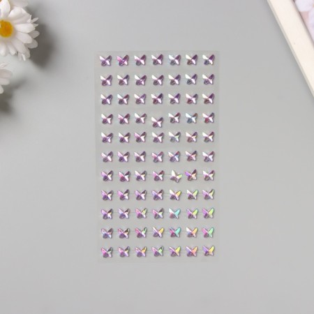 Stick plastic rhinestones "Butterfly" lilac 15x9 cm-1