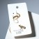 Earring "Kaffa" rings with a chain, color gold