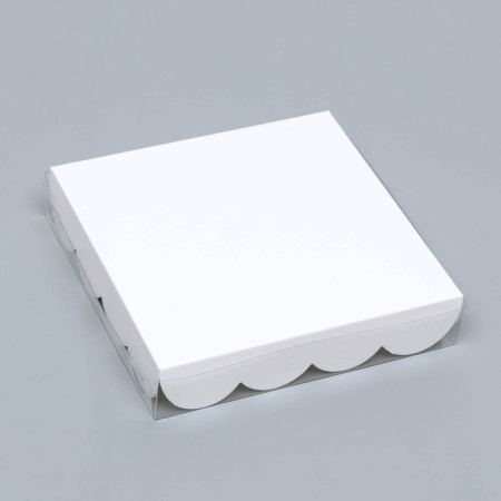 Box for cookies, white, 15 x 15 x 3 cm-5