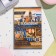 Postcard "Happy Anniversary!" Congrev, embossing, city, 12.5x19.5 cm