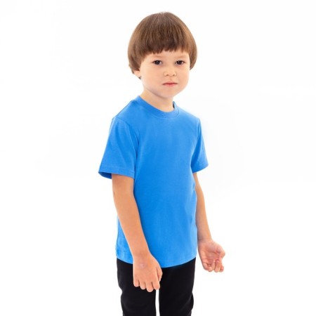 Children's T -shirt, Blue Mix color, height 128 cm-2
