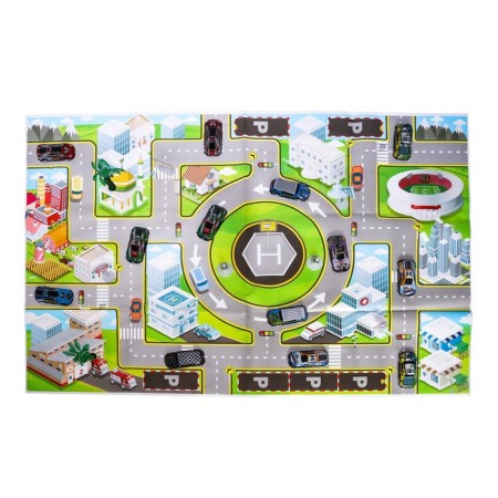Game set "City", 24 metal machines with launch and playing field-2