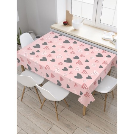 Tables on the table "Assorted hearts", rectangular, oxford, size 145x180 cm