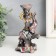 Souvenir Polystone SPREASE "Elephant on a pedestal in a blade with flowers" 15.5x8x7.5 cm