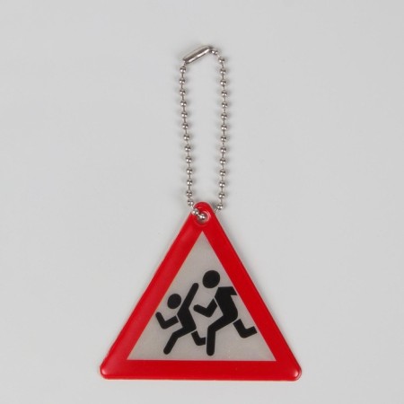 The reflective element "sign", bilateral, 6 × 4.3 cm, white/red color-3