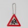 The reflective element "sign", bilateral, 6 × 4.3 cm, white/red color