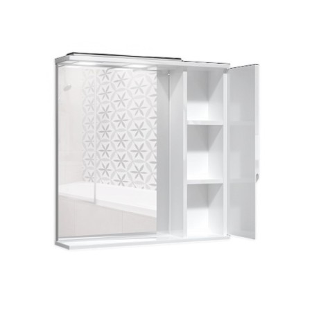 Mirror cabinet for bathroom domino Optima 65, with backlight, right glossy-1