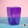 Pot for orchids, 2 l, 12.5 × 19.5 cm, plastic, transparent purple