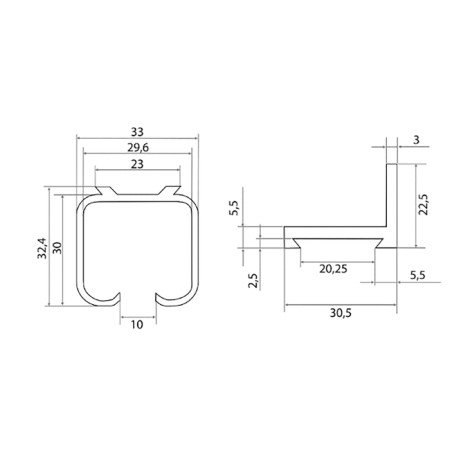 Director for sliding doors, 2 m-2