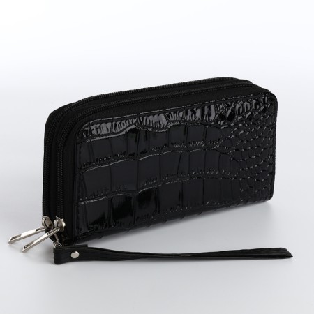Women's wallet on lightning, black color