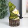 Polystone souvenir "Dwarf in a green cap on a foam" 6.7x5.5x11.5 cm
