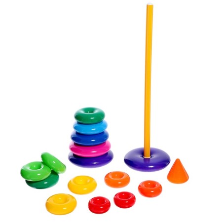 Pyramid, with a cone, 15 rings-4