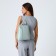City backpack made of artificial leather with lightning, green color