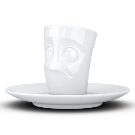 Coffee cup with a saucer TASSEN BUFFLED, 80 ml, white color-4
