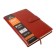 Organizer A5, 100 sheets in a ruler, PVC cover with a knife, brown