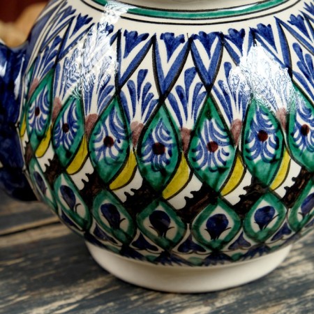 Rishtan ceramics "Patterns", 1000 ml, blue-5