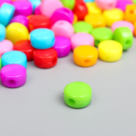 Beads for creativity Plastic "Color Coarse" set of 120 pcs 0.3x0.6x0.6 cm-1