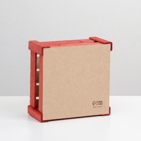 Wooden box "Happy New Year", 20 × 20 × 10 cm-3