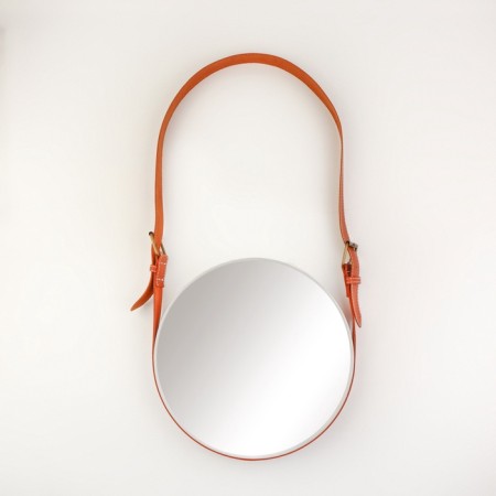 Wall mirror "entourage", D mirror surface 28.5 cm, golden/black color-1