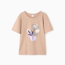 Women's T-shirt, beige color, rr 56