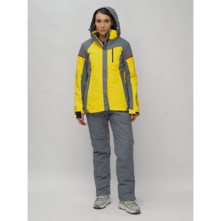Ski suit female, size 44, yellow color-21