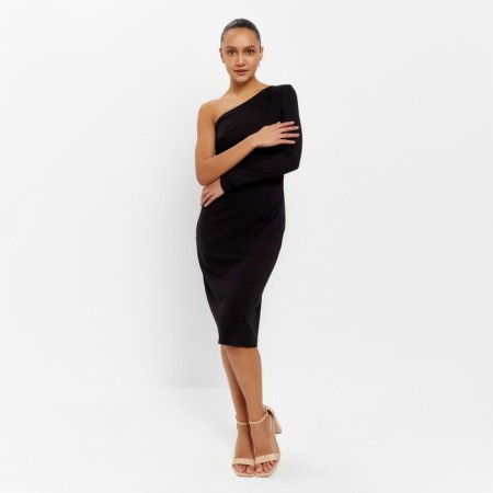 Women's dress Minaku: Partydress Black color, size 48-4