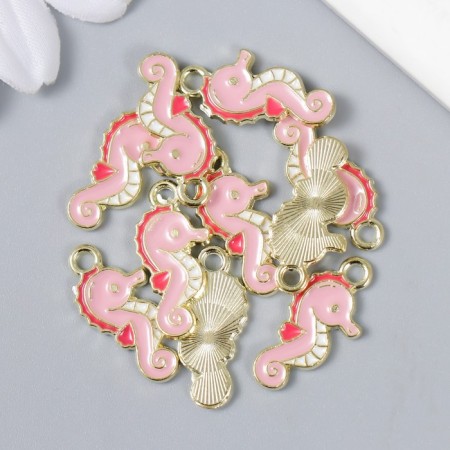 Decor for creativity metal, enamel "Sea Horse" 1.7x1 cm-2