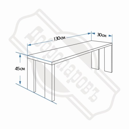 Wooden needles shop 130x30x45 cm-5