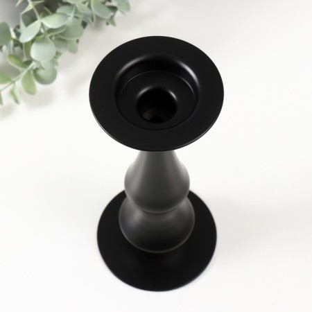 Summary metal per 1 candle d = up to 5 cm "Antonio" black 9x9x22.5 cm-2