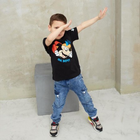 Children's T-shirt "OH, Boy" Mickey Mouse, height 86-92, black-3
